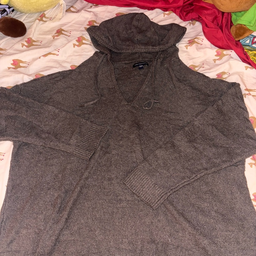 American Eagle Outfitters Brown V-Neck Sweater